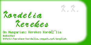 kordelia kerekes business card